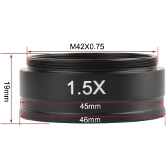 KOPPACE 1.5X Microscope Auxiliary Objective 45mm Working Distance Connection Size 42mm