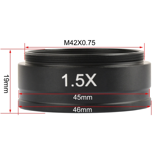 KOPPACE 1.5X Microscope Auxiliary Objective 45mm Working Distance Connection Size 42mm