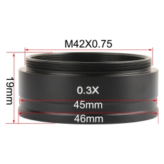 KOPPACE 0.3X Microscope Auxiliary Objective 287mm Working Distance Connection Size 42mm