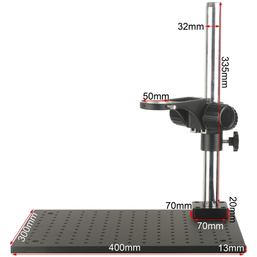KOPPACE Microscope optical platform bracket,Lens Frame Diameter 50mm Column height 335mm