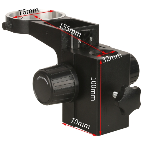 KOPPACE Microscope Focusing Bracket Central Distance 155mm Lens frame diameter 76mm Column aperture 32mm