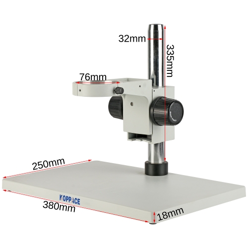 KOPPACE Microscope Bracket Column Length 335mm Diameter 32mm Base Plate Size 380X250mm