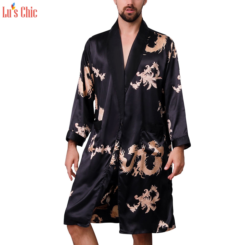 Buyisi Fashion Men's Comfort Satin Kimono