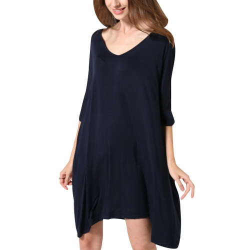 Women's Modal Sleepwear Dress Cotton Short Loungewear Spa Soft Short Nightgown