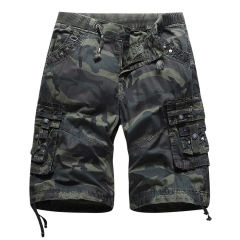 Men's Camo Cargo Shorts Tactical Comfy Cotton Fishing Camping