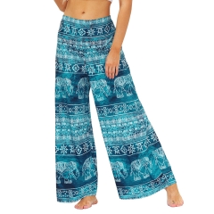 Women's Palazzo Pants High Waisted Pants Flared Wide Leg Trousers Boho Bohemian Long