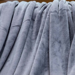 Solid velvet Fleece blanket with chenille fringes POMPOM