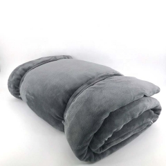 traveling sleeping bag with soft sherpa blanket
