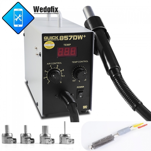 Quick 857DW+ SMD Hot Air Rework Station with Heater Helical Wind