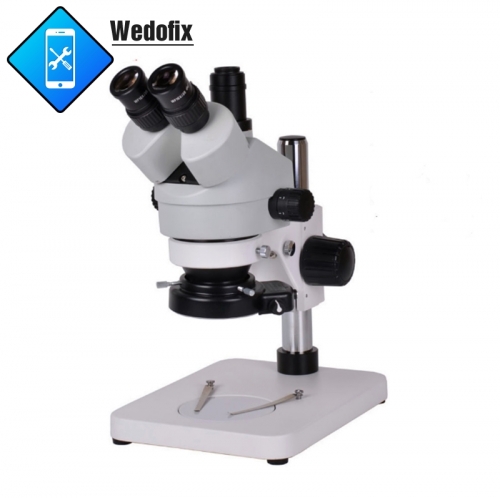 Stereo Zoom Microscope with Pair WF10X20 Eyepieces 3.5X-45X Magnification 0.7X-4.5X Zoom Objective 64Bulbs LED Ring Light