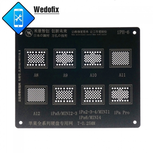 Universal iPhone iPad NAND CPU WIFI IC BGA Reballing Stencil