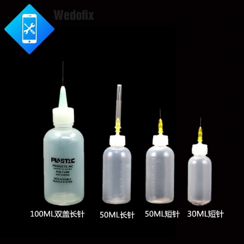 Phone Repair Dispensing Bottle with Needle Glue Bottle for Touch Screen Battery Glue Remove