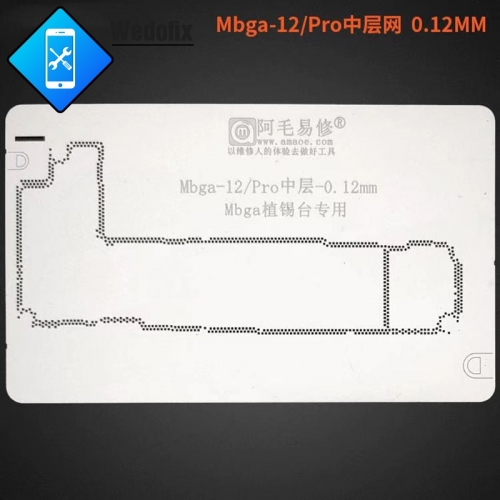 Amaoe 0.12mm iPhone 12/pro BGA Reballing Stencil Middle Frame Stencil Template