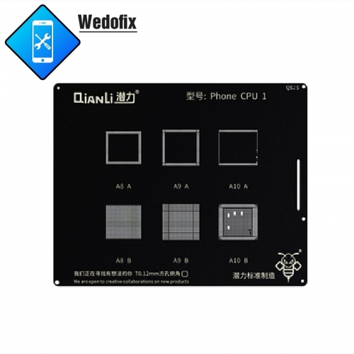 Qianli Toolplus CPU BGA Reballing Stencil CPU Reball Template for A8 A9 A10 A11 A12 A13 A14