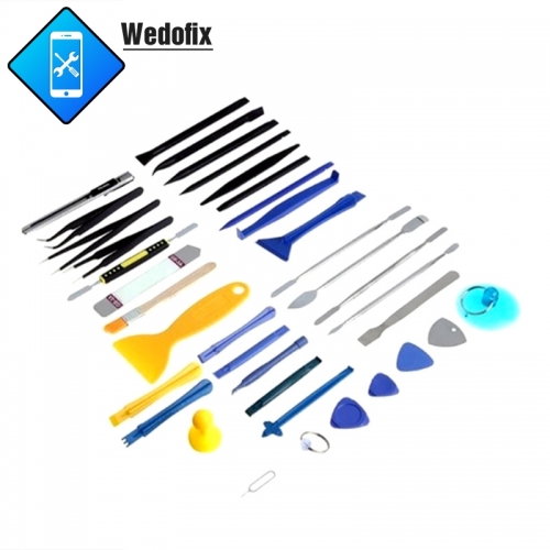 37 in 1 Phone Laptop Pry Bar Tools with Brushes Suction Cup Needle Opening Pry tool Kits for Samsung Xiaomi Phone Repair