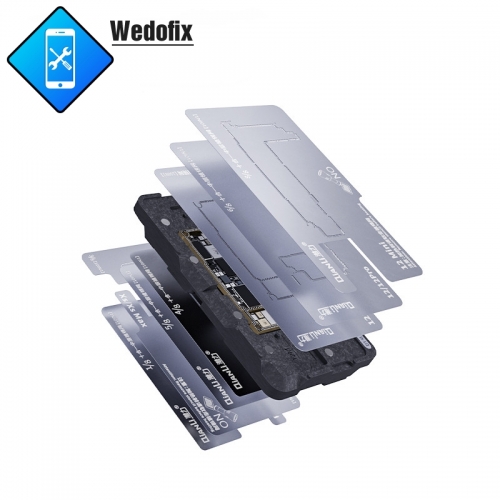 Qianli Toolplus 10 in 1 Phone Reballing Fixture Solder BGA Reball Stencil Template for iPhone X Xs Xsmax 11 12