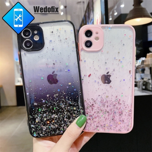 Glitter Phone Protect Case Rainbow Sequins Coque Case for iPhone 13 12 11 Xsmax X 8 7