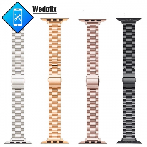 Women Thin Metal Apple Watch Wrist Band Stainless Steel Watch Strap for iWatch S1 S2 S3 S4 S5 S6 S7 Bracelet