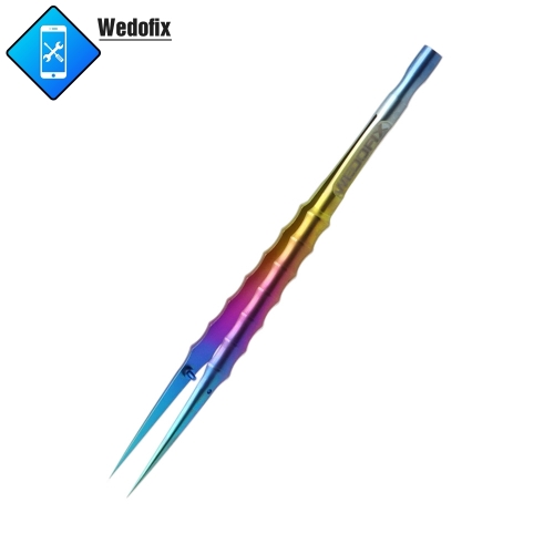 WEDOFIX Rainbow TC4 Titanium Alloy Tweezers Bamboo Design Titanium Tweezers for Micro Soldering Work