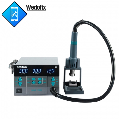 Sugon 8610DX 1000W LED Display Hot Air Rework Station Lead-Free Digitial Station with 5 Nozzles for Mobile Phone Repair