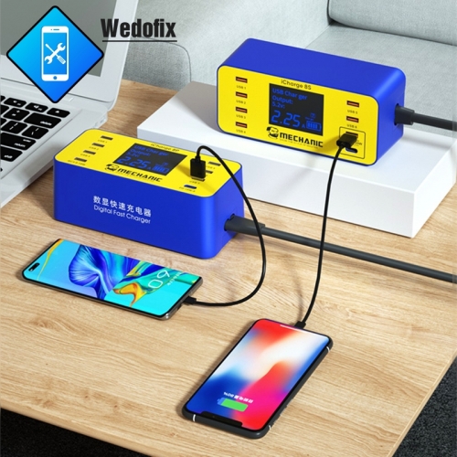 Mechanic PD 18W/20W Multi-port USB Charger Digital Display Fast Charging STation for Mobile Phone Table Charge