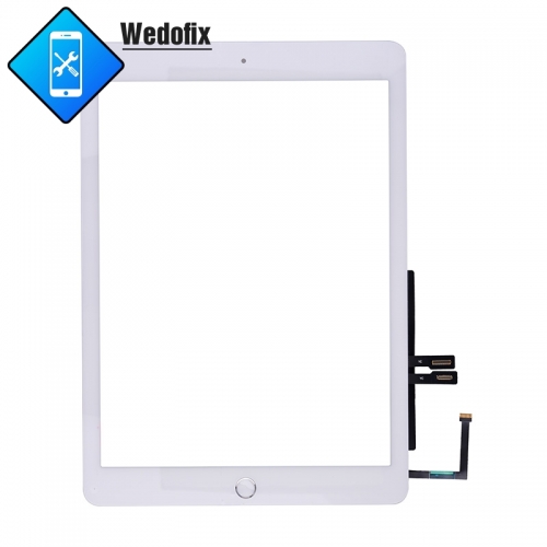 Touch Screen Digitizer with Home Button & Flex Cable for iPad 6 2018 - White