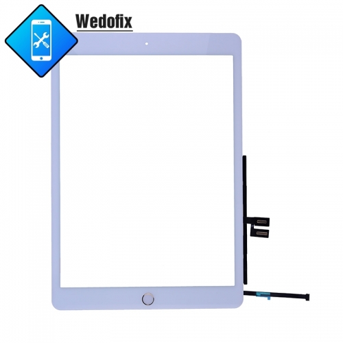 Touch Screen Digitizer with Home button & Flex Cable for iPad 7 2019 - White
