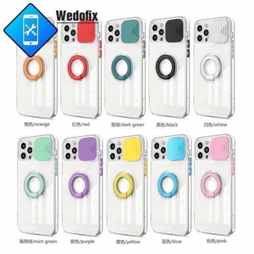 2nd Colorful Phone Protect Case with Camera Shiled & Ring Sleeve for iPhone 13 12 11 8 7 6