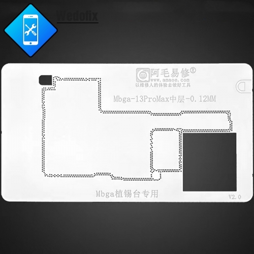 Amao 0.12mm BGA Reballing Stencil Template for iPhone 13promax
