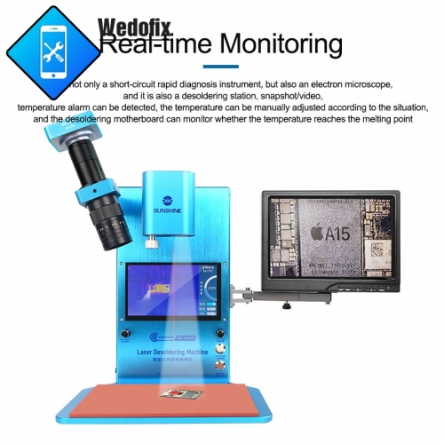 Sunshine SS-890D Infrared Laser Desoldering Station with Electronics Microscope 48MP HDMI Camera CMOS Sensor Thermal Soldering for Mobilephone Repair