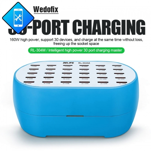 30 Ports USB Charging Hub Intelligent High Power Charging Master Fast Charger Station for Phone Repair Shop