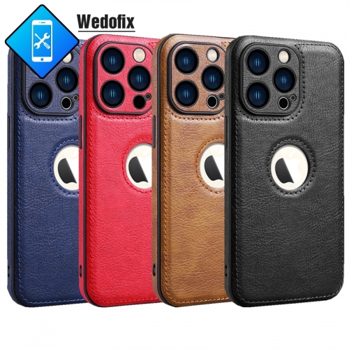 Leather Case with Camera Frame for iPhone 13 12 11 8 7 Phone Protect Case