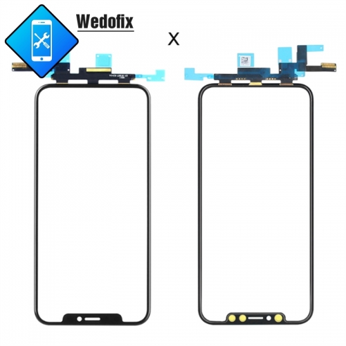 For iPhone X Touch Screen Outer Glass with OCA Ear Mesh - Premium