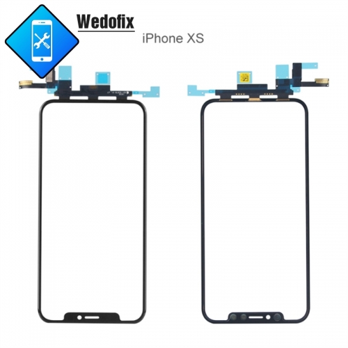 For iPhone Xs Touch Screen Outer Glass with OCA Ear Mesh - Premium