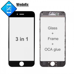 3 in 1 Front Glass with 250um OCA + Frame for iPhone 6 7 8 Xr 11