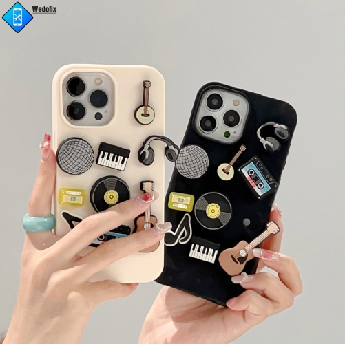 Music DIY Silicone Mobile Phone Case Anti-fall Case for iPhone 11 12 13 14 