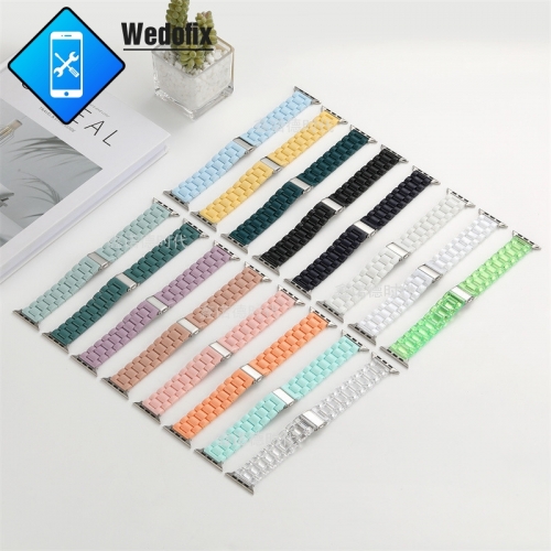 Resin Three-bead Strap Watch Bands for iWatch 40 41 42 45 49mm
