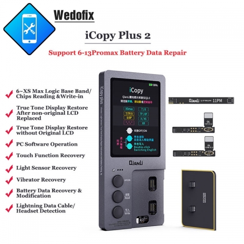 Qianli Toolplus iCopy 2.2  Phone Trune Tone Read/Write Tool Battery Programmer for iPhone 7 8 X 11 12 13 14 