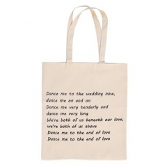 Silk Screen printing custom natural cotton bags