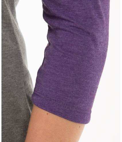 Adult three-quarter sleeve raglan sleeves T-shirt