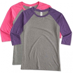 Adult three-quarter sleeve raglan sleeves T-shirt