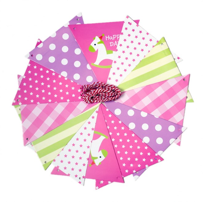 Triangle bunting flags with all kinds of colours you need