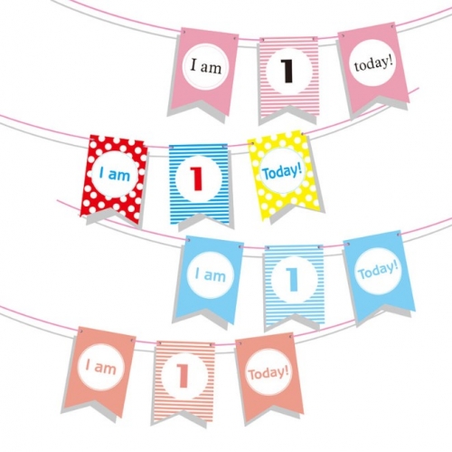 Birthday party and Valentine's day flag