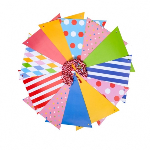 Triangle bunting flags with all kinds of colours you need