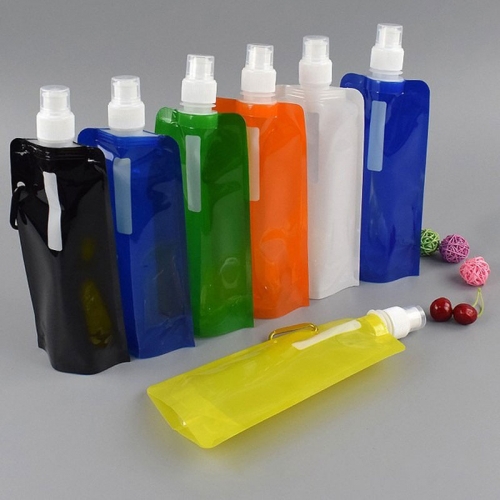 PE full environmental protection folding water bag folding water bottle can be customized LOGO printing