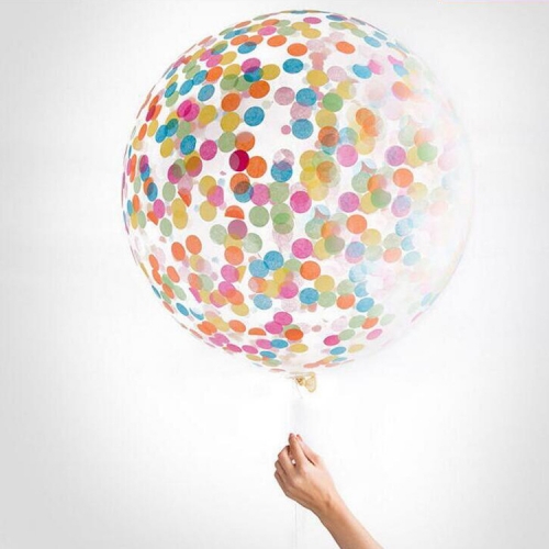 Transparent confetti sequin balloon