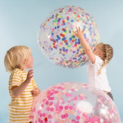 Transparent confetti sequin balloon