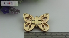 Novelty Design Butterfly shape Metal Turn Lock For Bag RL-BLK009