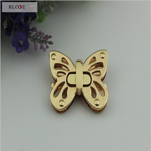 Novelty Design Butterfly shape Metal Turn Lock For Bag RL-BLK009