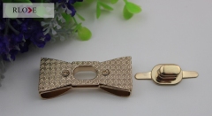 Simple Making Bag bow-knot Shape gold turn lock RL-BLK168